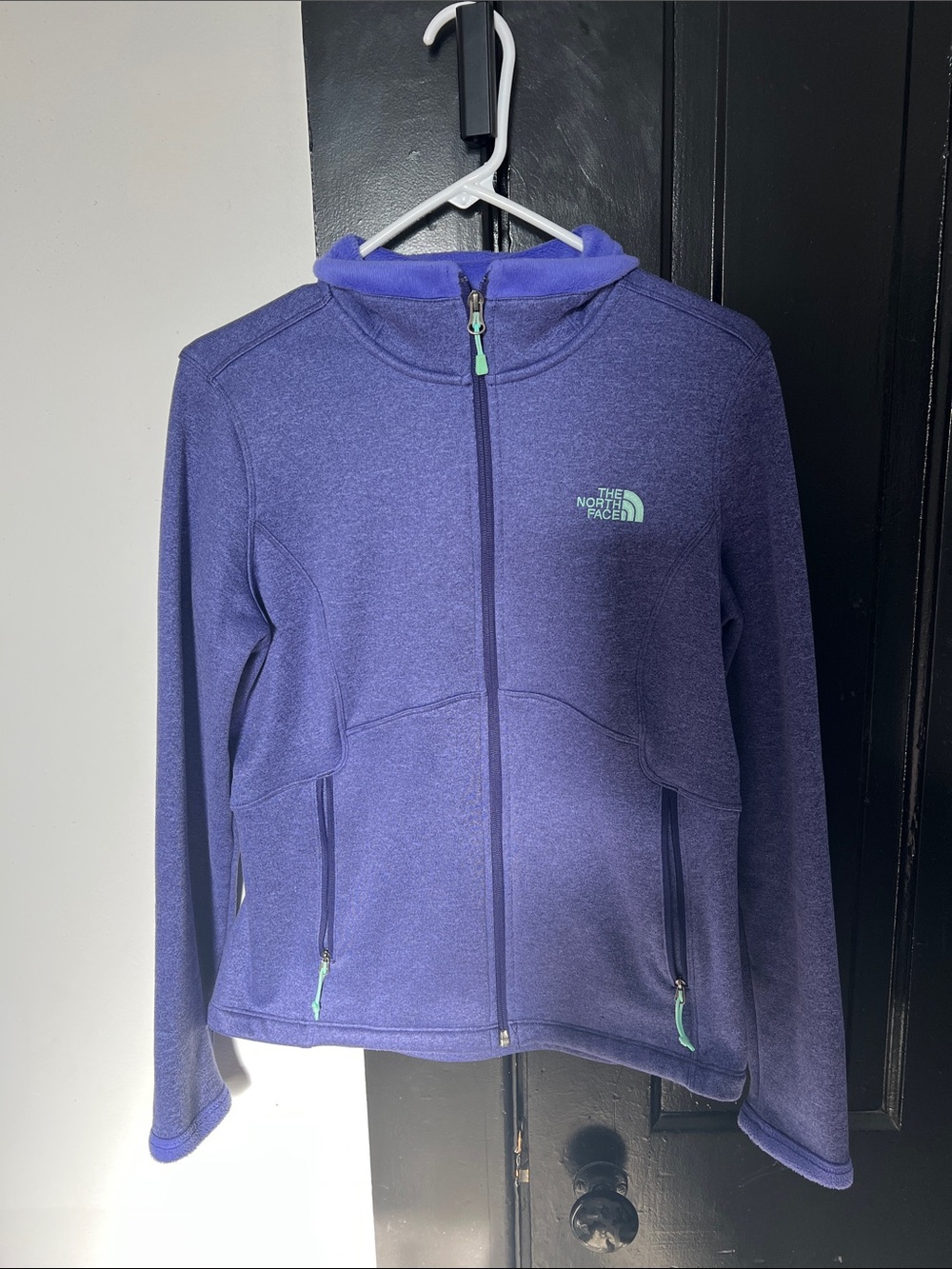 The North Face Heathered Purple Zip-Up Fleece Jacket